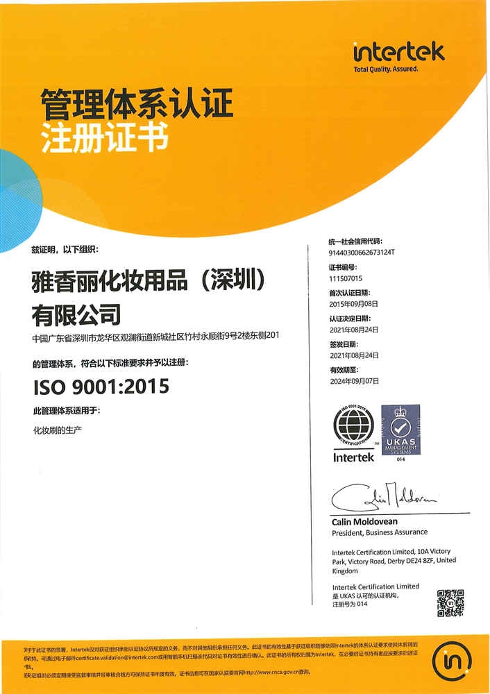 ISO9001：2015 中文